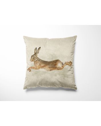 Linen Look Panama Panels, Leaping Hare