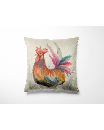 Linen Look Panama Panels, Rooster