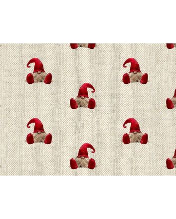 Linen Look Printed Panama, Christmas Elf
