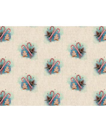 Linen Look Printed Panama, Christmas Treats