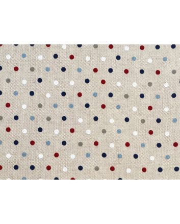 Linen Look Printed Panama, Dots, Nautical