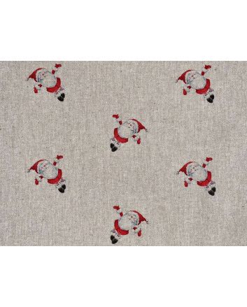  Linen Look Printed Panama, Flying Santa
