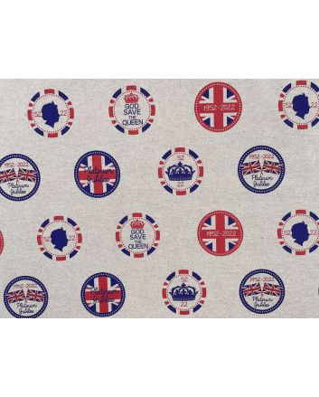 Linen Look Printed Panama, Jubilee