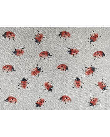 Linen Look Printed Panama, Ladybird