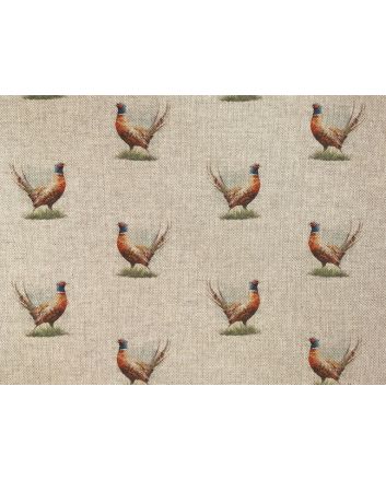 Linen Look Printed Panama, Pheasant