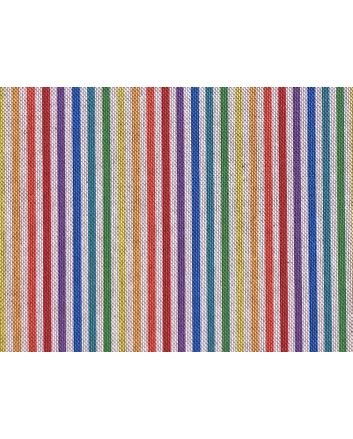 Linen Look Printed Panama, Rainbow Stripe