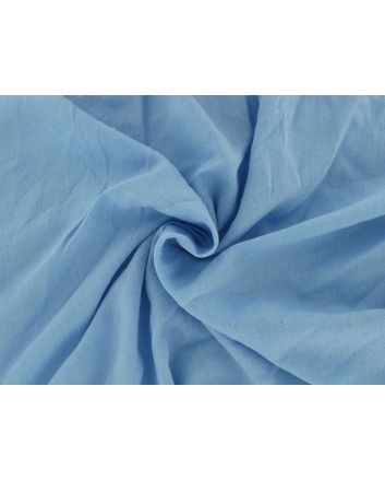 Linen Look Weave Plain Cotton, Light Blue