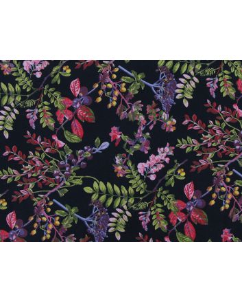 Lingonberry Cotton Poplin Print, Navy