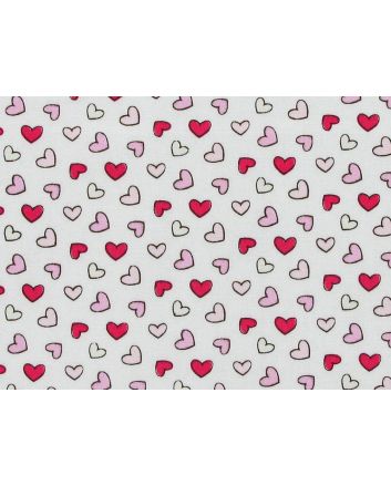 Lots of Love Cotton Poplin Print, Pink