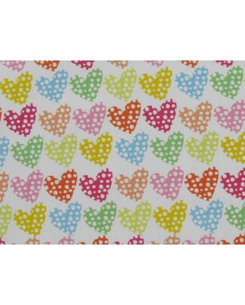 Love Heart Spots Cotton Print