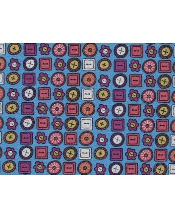 Made with Love Cotton Print, Buttons
