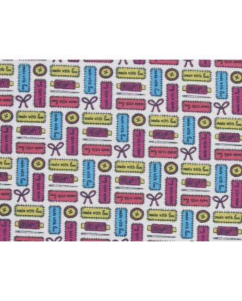 Made with Love Cotton Print, Thread