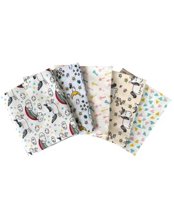 Magical Unicorn Cotton Fat Quarters 5 Pack