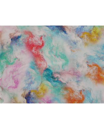 Marble Dream Digital Print Viscose, Blue