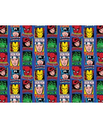 Marvel Comic Heroes Cotton Print, Tiles