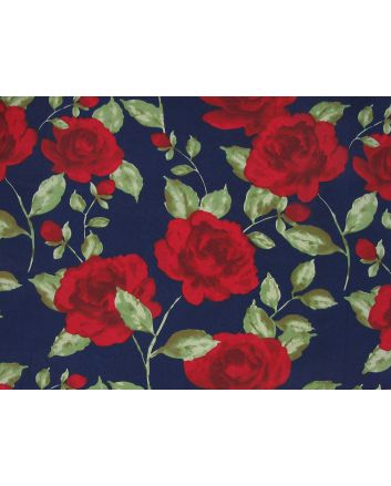 Maxi Rose Organic GOTS Cotton Poplin, Navy