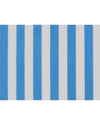 Medium 1cm Stripe Polycotton Print, Light Blue