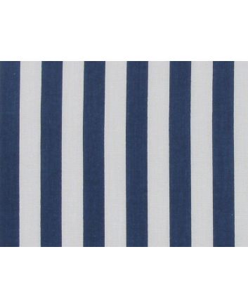 Medium 1cm Stripe Polycotton Print, Navy Blue