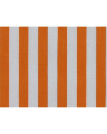 Medium 1cm Stripe Polycotton Print, Orange