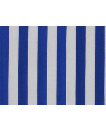Medium 1cm Stripe Polycotton Print, Royal Blue