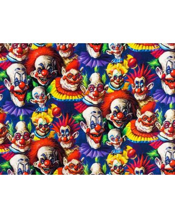 Menacing Clowns Cotton Print