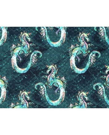 Merboys Cotton Print, Mini Adventure, Sea Monster