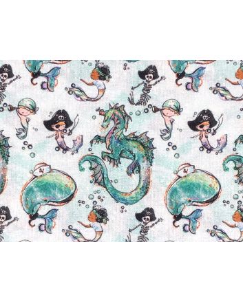 Merboys Cotton Print, Pirate Adventure, Light