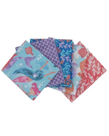 Mermaid Adventure Cotton Fat Quarter 5 Pack
