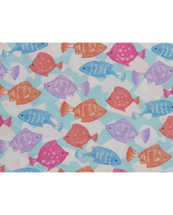Mermaid Society Cotton Print, Fish