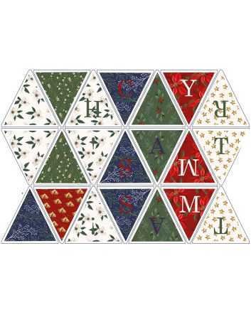 Merry Christmas Cotton Bunting Panel