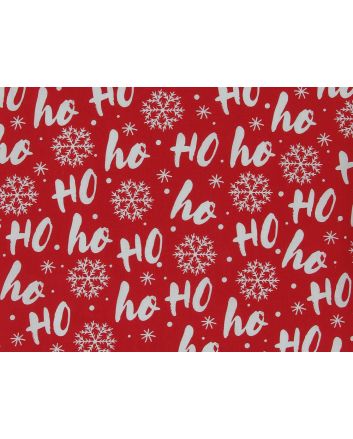 Merry Christmas Polycotton Print, Red