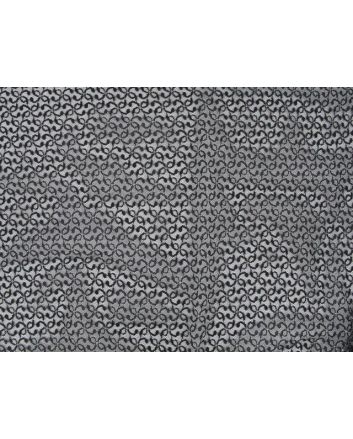 Metallic Leaf Nylon Lace - Black