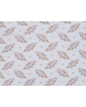 Metallic Nylon Lace - Lilac with Gold