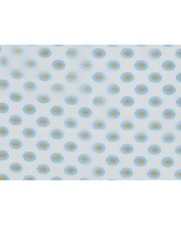 Metallic Peacock Eye Nylon Lace - Blue