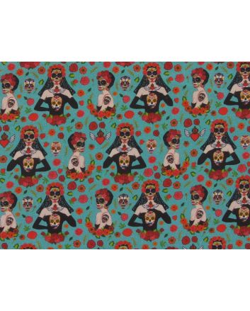 Mexicana Spooks Cotton Print