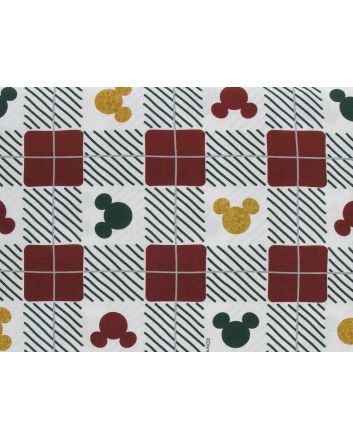Mickey Christmas Tartan Digital Cotton