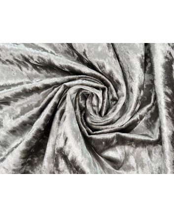 Milano Glitz Heavy Crushed Velvet, Steel