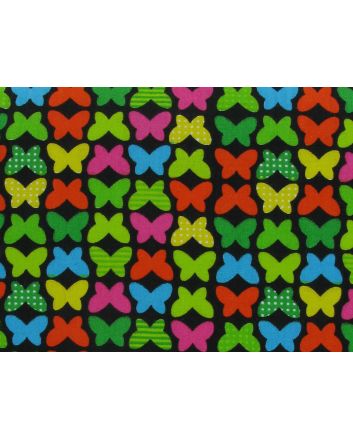 Mini Butterfly Cotton Poplin Print, Green