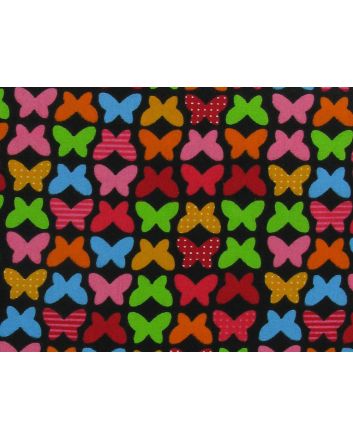 Mini Butterfly Cotton Poplin Print, Red