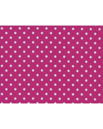 Mini Dots Cotton Poplin Print, Cerise