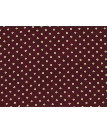 Mini Dots Cotton Poplin Print, Claret and Rose