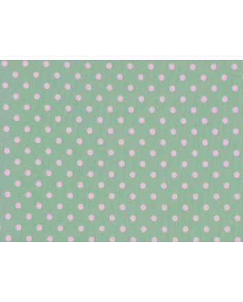 Mini Dots Cotton Poplin Print, Pastel Green