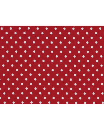 Mini Dots Cotton Poplin Print, Red