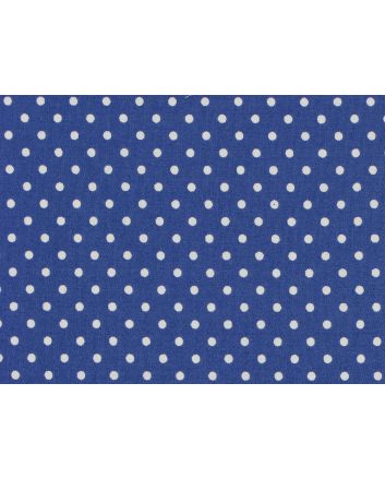 Mini Dots Cotton Poplin Print, Royal