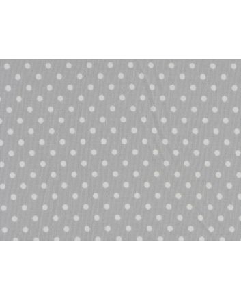 Mini Dots Cotton Poplin Print, Silver