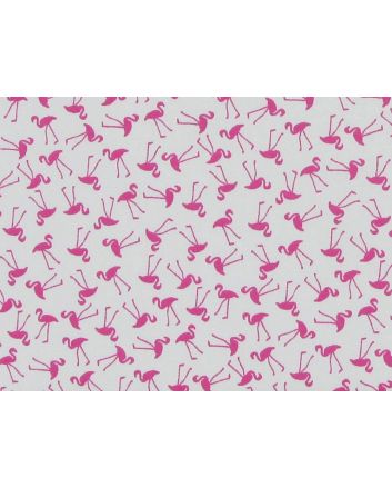 Mini Flamingo Cotton Poplin Print, Pink