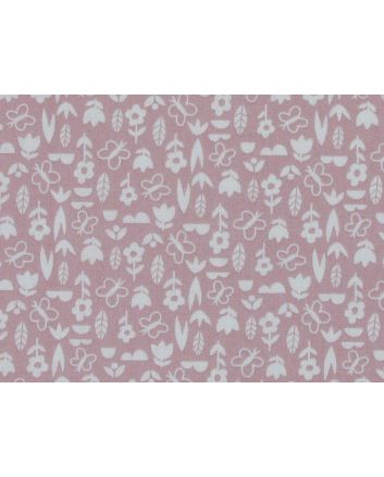 Mini Floral Garden Polycotton Print, Pink