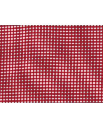 Mini Gingham Cotton Poplin Print, Red
