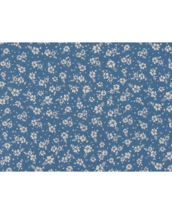 Mini Hibiscus Cotton Poplin Print, Light Blue