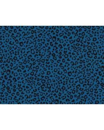 Mini Leopard Spots Cotton Poplin Print, Petrol